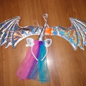 NWT Claires Holographic Unicorn Dress Up Set 2 Pk